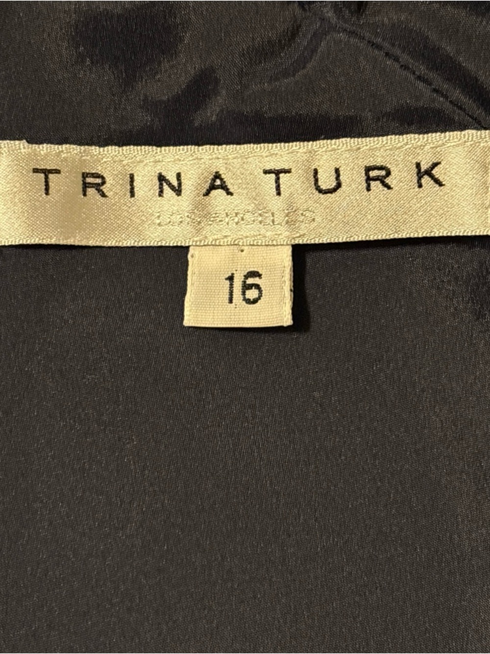 Trina Turk Women’s One Shoulder Ruffle Sheath Dress Size 16 Deep Blue Formal EUC - Picture 9 of 9